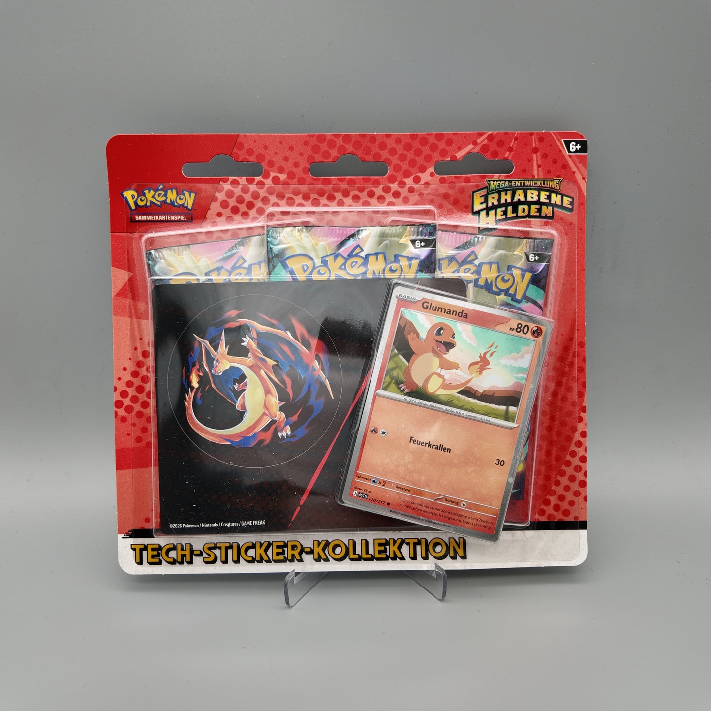 Pokemon - Erhabene Helden - Tech Sticker (Glumanda) DE