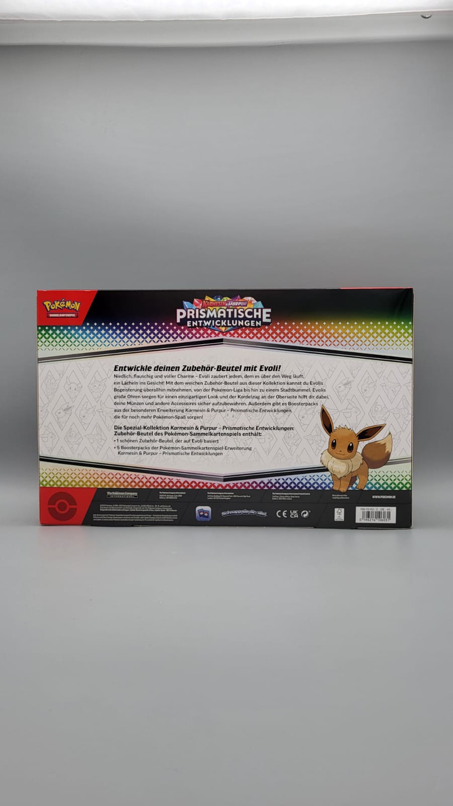 Pokemon Prismatische Entwicklungen Zubehör Beutel Spezial Kollektion DE